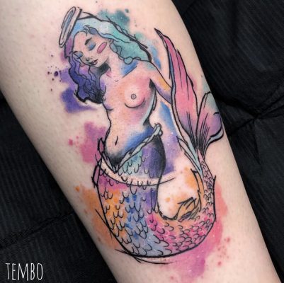 Water Colour Tattoo Design by Tembo