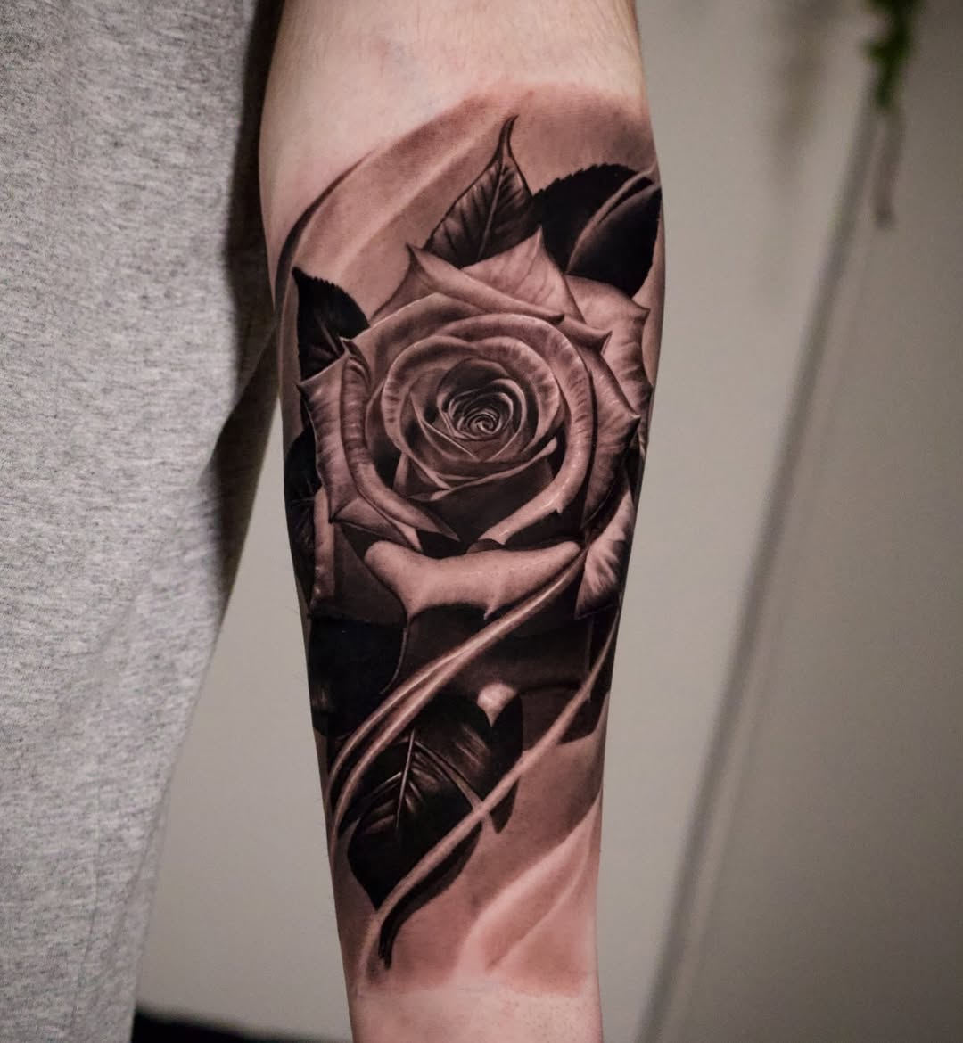 Floral tattoo – Andy